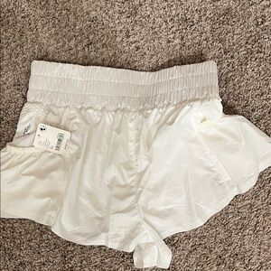 Women's White Athletic Shorts